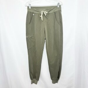 FIGS Women's HEATHERED OLIVE GREEN Zamora Scrub Jogger Pants S Regular  PO# 1449